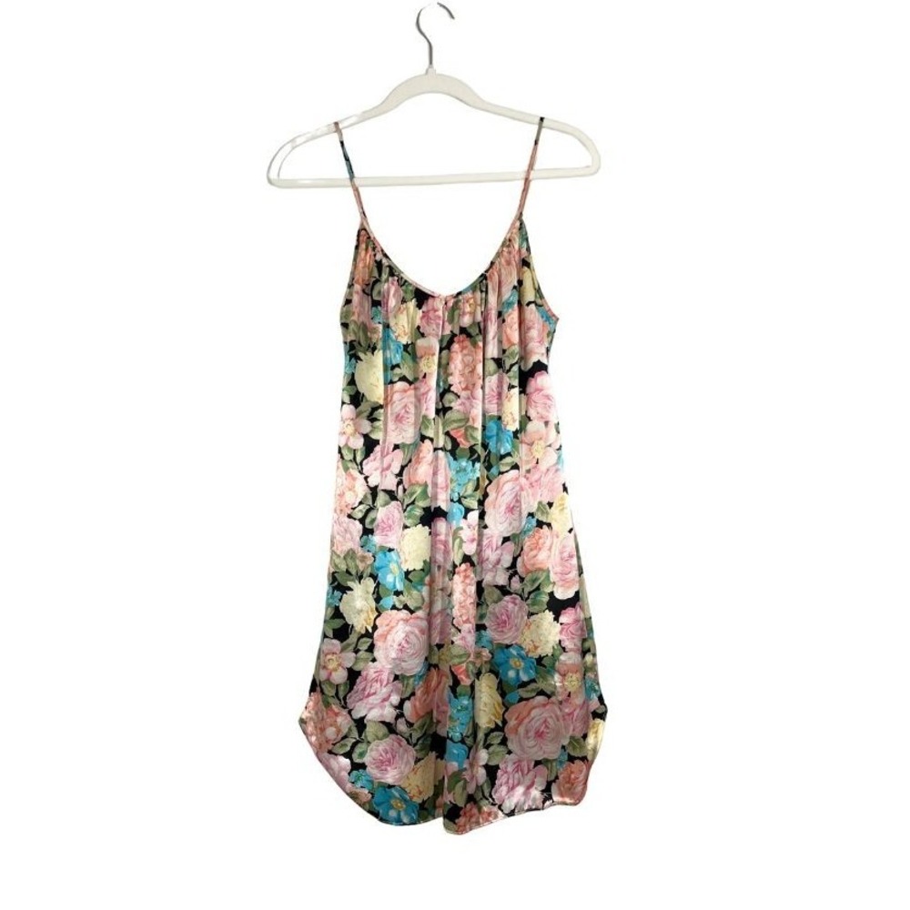 Vintage Ms. B Floral Babydoll Slip Dress Sz SP Made‎ in USA 90s Y2K